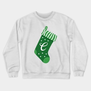 Christmas Stocking with the Letter C Crewneck Sweatshirt